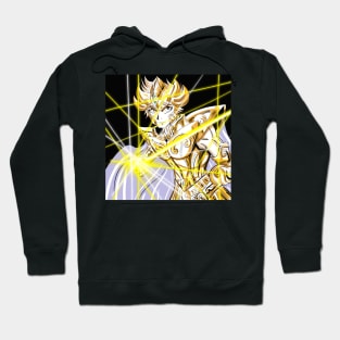 Leo gold Saint rage in cosmos lightning plasma Hoodie